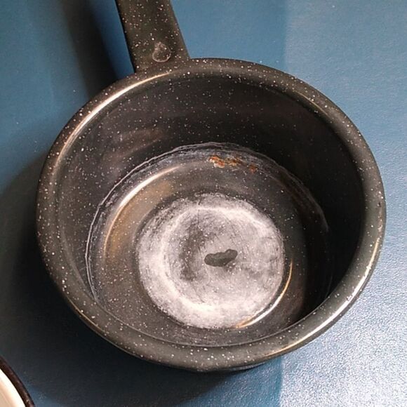 Enamel Saucepan Set - Black and White - Picture 8 of 11